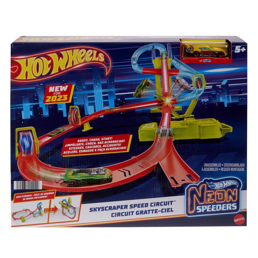 Hot Wheels Action Neon SPeeders Skycrapper | Toys