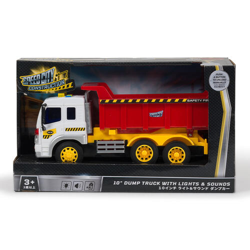 Speed City Construction 10" Dump Truck With Lights & Sounds