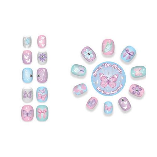 Hot Focus 2 in 1 Nail Diva Tie Dye Butterfy Manicure Nail Art Sticker