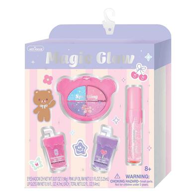 Hot Focus Magic Glow Critters Beauty Kit Washable Non-Toxic Makeup Toy Set