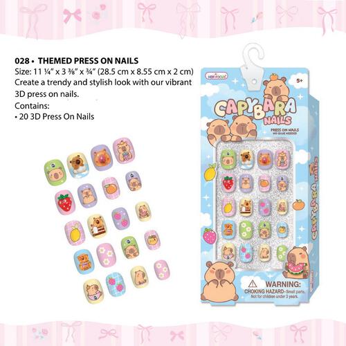 Hot Focus Capybara Nails Press on Nails Manicure Nail Art Sticker