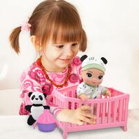 New Adventures Magic Nursery Doll In Crib 8-Inch Doll