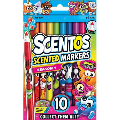 Scentos 10Ct Scented Fine Line Markers-Fruitstc