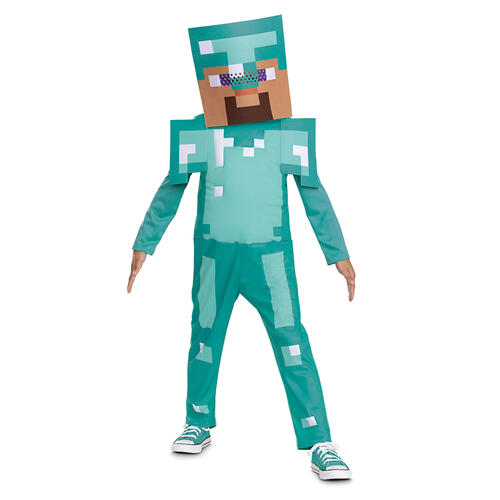 Minecraft Steve In Diamond Armor Child Costume (M)