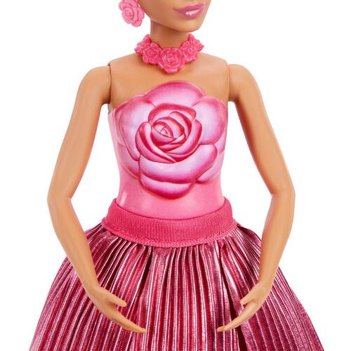 Barbie Reveal Flower Surprise Red Rose Latina
