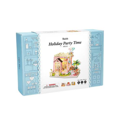 Robotime Rolife DIY House Holiday Party Time