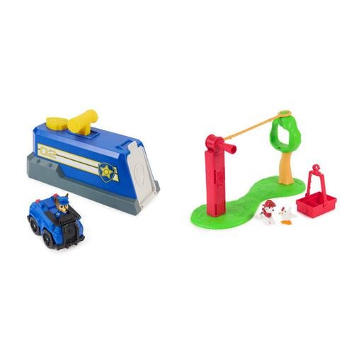 Paw Patrol Tower Mini Playset (Chase Launcher + Marshal Wire Slider) - Assorted