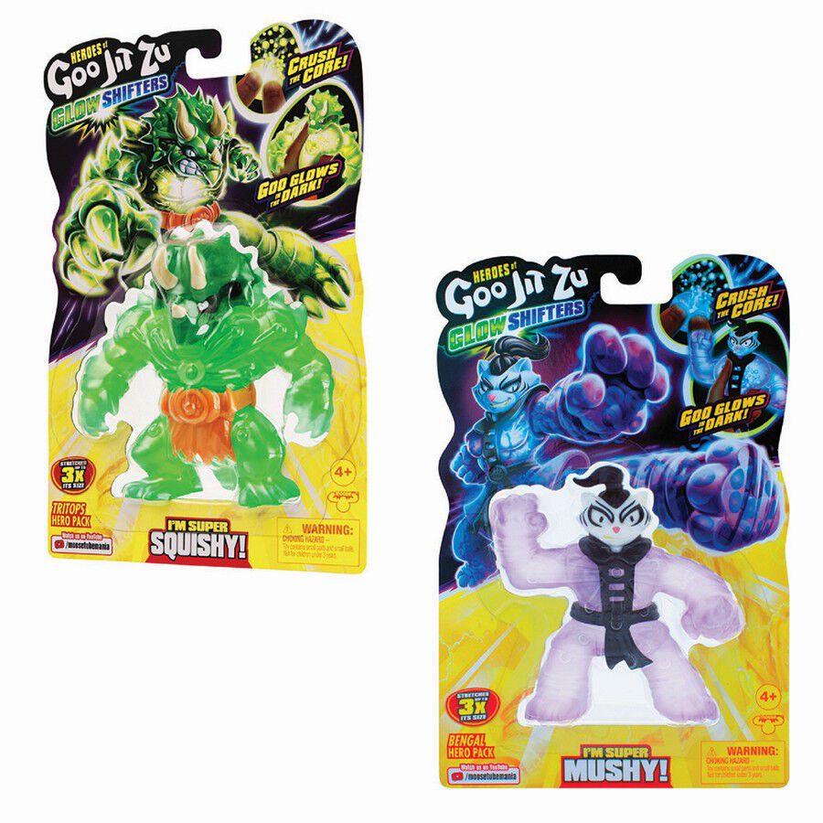 Goo Jit Zu Glow Shifters S8 Hero Pack - Assorted | Toys
