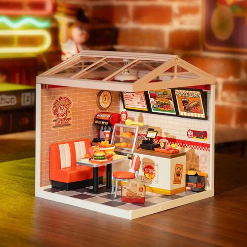Robotime Rolife Super Creator Yum Yum Burgers Plastic DIY Miniature House