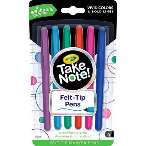 Crayola Washable Take Note Felt Tip Pens