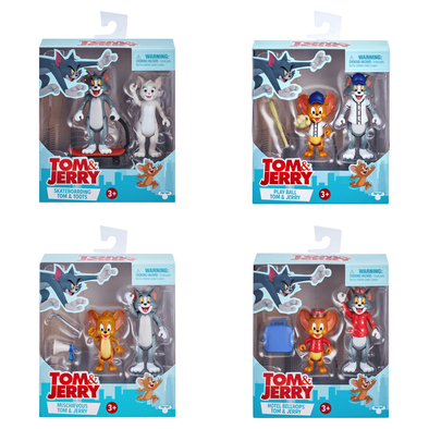 Tom & Jerry 3 Inch Figures 2 Pack - Assorted