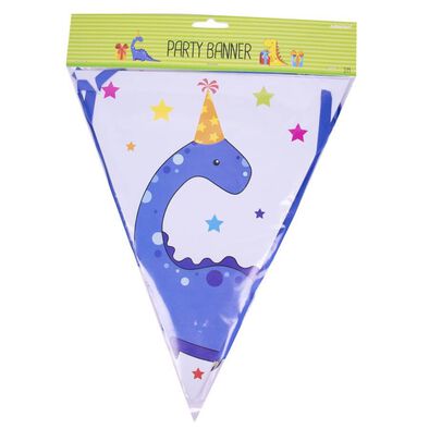 Party Flag Banner 3m Dinosaurs