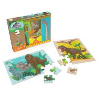 Cardinal Games Jurassic World 24pcs 3 Wood Puzzles