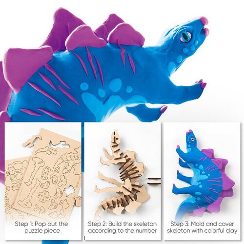 Robotime 3D Puzzle Clay Stegosaurus