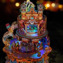 Tonecheer Dreams Wander Rotating Music Box DIY Wooden Musical Movement Box