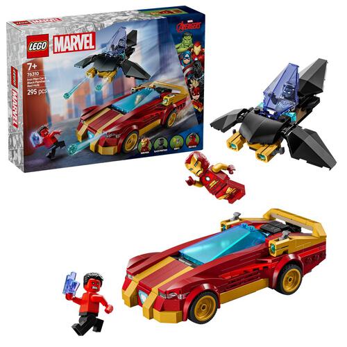 LEGO Marvel Iron Man Car & Black Panther vs. Red Hul 76310