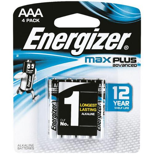 Energizer Max Plus AAA Batteries 4 Pcs