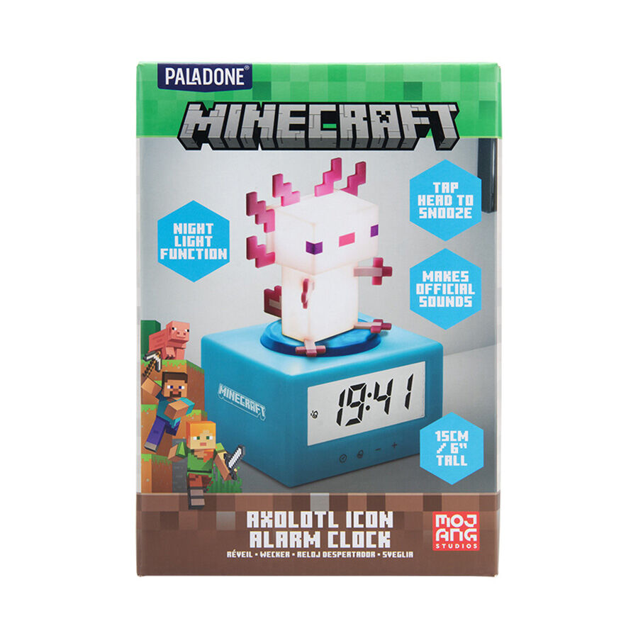 Paladone Minecraft Axolotl Icon Alarm Clock | Toys