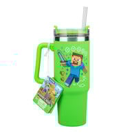 Paladone Minecraft Green 900ml Insulated Cup and Straw