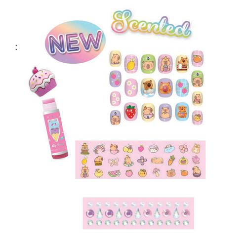 Hot Focus Beauty Wonderland Capybara Manicure Nail Art Sticker