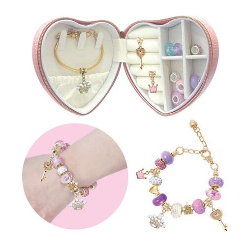Hot Focus Halo Charms Bracelet & Jewelry Case Princess Fashion Jewelry Accessories