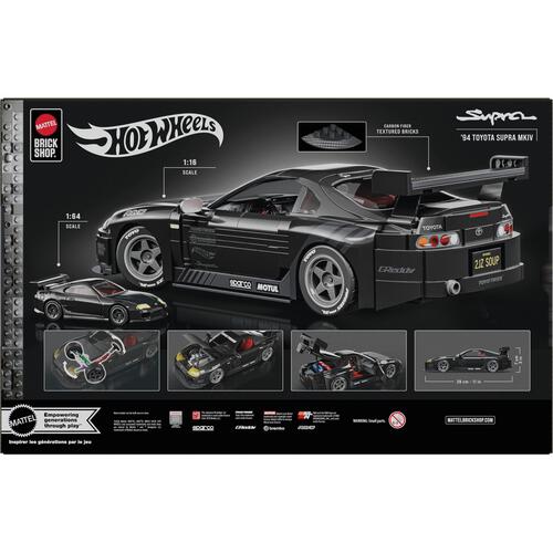Mattel Brick Shop Hot Wheels Elite Series Toyota Supra (WMT) Black