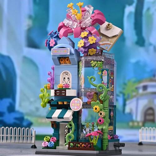 Qman City Corner Greenness Flower Store