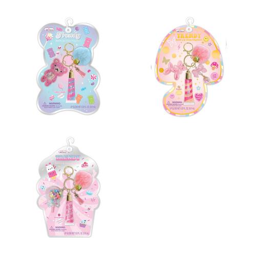 Hot Focus Trendy Lip Gloss with Key Chain - Assorted