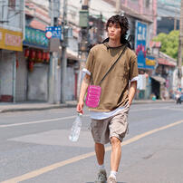 playpop Puffar&eacute; x playpop Inflatable Fashion Pouch - Flamingo Pink