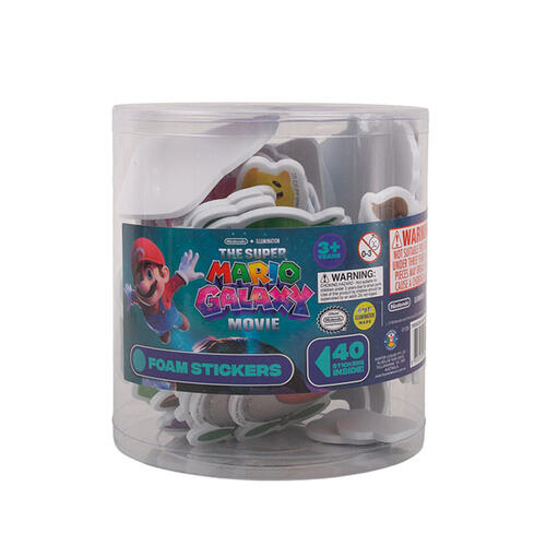 The Super Mario Galaxy Movie Foam Sticker Tub