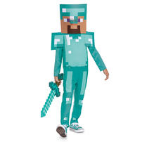 Minecraft Steve In Diamond Armor Child Costume (M)