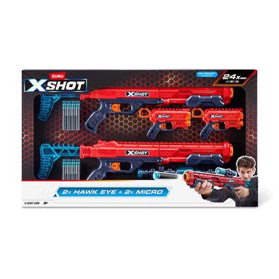 X-Shot Excel Hawk Eye Blaster Micro Blaster Twin Pack (24 Darts)