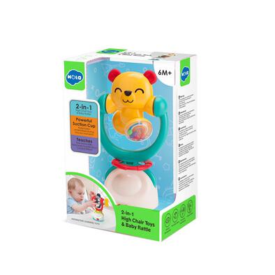 Hola 2-in-1 High Chair Toys & Baby Rattle Bear