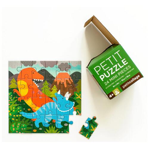 Petit Collage Puzzle Dinosaurs