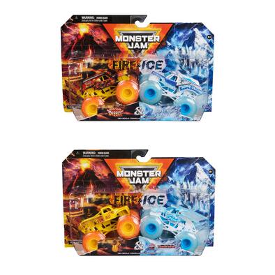 Monster Jam 1:64 Fire & Ice Monster Trucks 2 Pack - Assortment