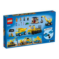 LEGO City Construction Trucks and Wrecking Ball Crane 60391