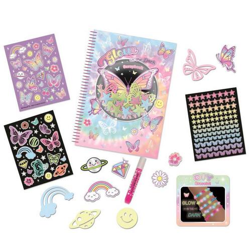 Hot Focus Glow In The Dark Scrapbook Tie Dye Butterfly