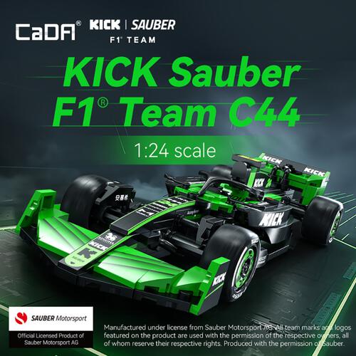 CaDA Kick Sauber F1 Team C44 Racing Car Brick DIY 1:24 Scale Vehicles Set
