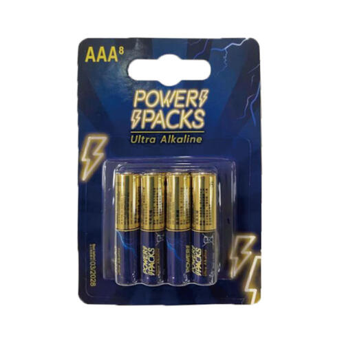 Power Packs Ultra Alkaline AAA Battery 8 Pieces