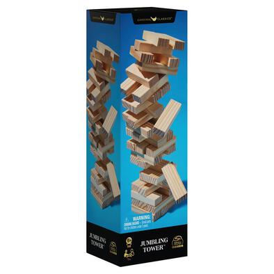 Cardinal Games Classic Wood Tumbling Tower in Shoe Box