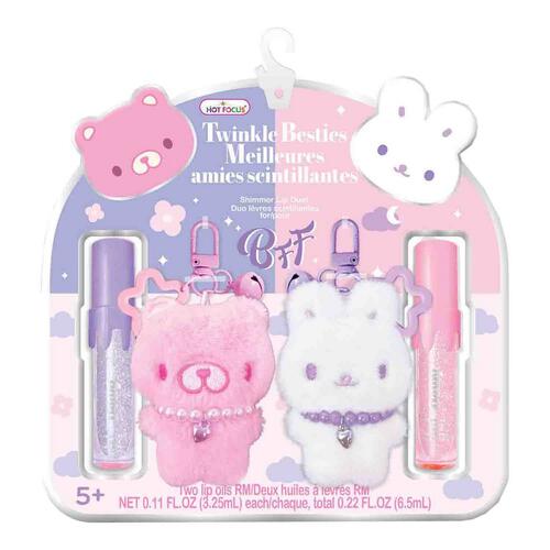Hot Focus Twinkles Besties Happy Bunny Beauty Kit Washable Non-Toxic Makeup Toy Set
