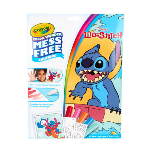 Crayola Disney Lilo & Stitch Color Wonder Mess Free Coloring Book