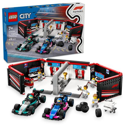LEGO City F1 Garage & Mercedes-AMG & Alpine Cars 60444