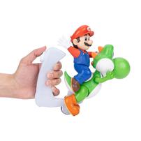 The Super Mario Galaxy Movie Mario Riding Yoshi Action Figure