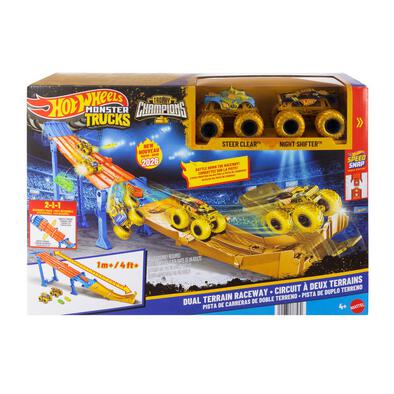 Hotwheels Monster Truck Trophy Champions Dual Terrain Raceway Playset