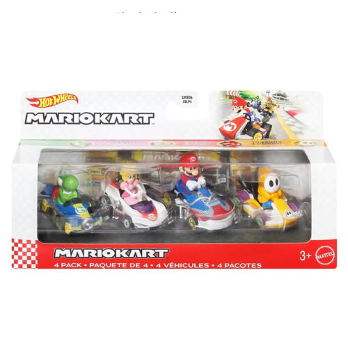 Hot Wheels Mario Kart 4 Pack - Assorted (1 Pc)
