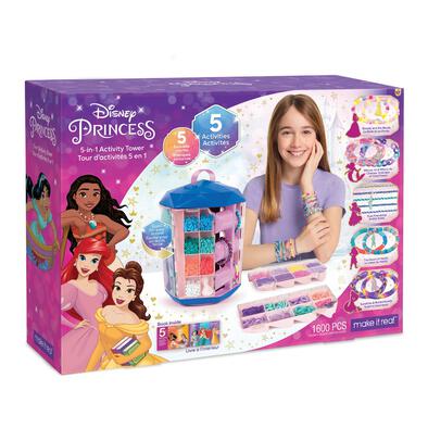 Make It Real Disney Princess 5-In-1 Activity Tower Girls Bracelet Kit