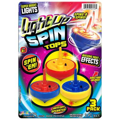 Ja-Ru Light Up Spin Tops - Assorted