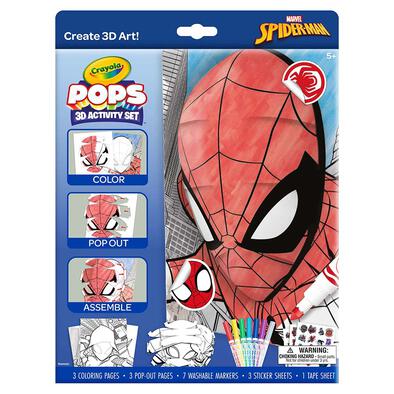 Crayola Pops 3D Coloring Activity Set Spiderman