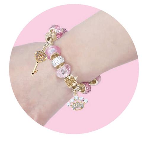 Hot Focus Halo Charms Bracelet & Jewelry Case Princess Fashion Jewelry Accessories